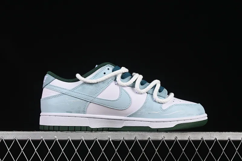 All categories Nk SB Dunk Series Nk SB Dunk Low High-end customized low-top sneakers Nike Dunk Low Spirit Snake Xiangrui Advanced deconstruction rendering white blue low-top casual sneakers DD1391-101